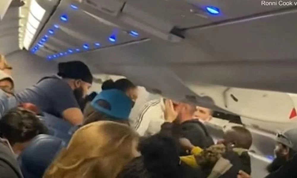 ΗΠΑ: Viral βίντεο με άγριο ξύλο σε...πτήση κάνει το γύρο του διαδικτύου